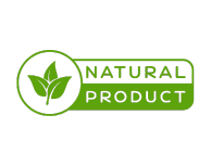 Natural product badge highlighting Mumu Wraps commitment to natural materials